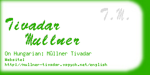 tivadar mullner business card