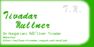 tivadar mullner business card